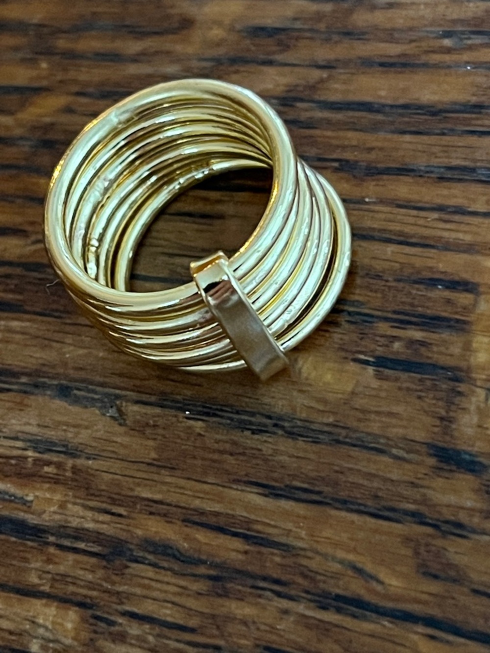 Gold Multi-Band Wrapped Statement Ring